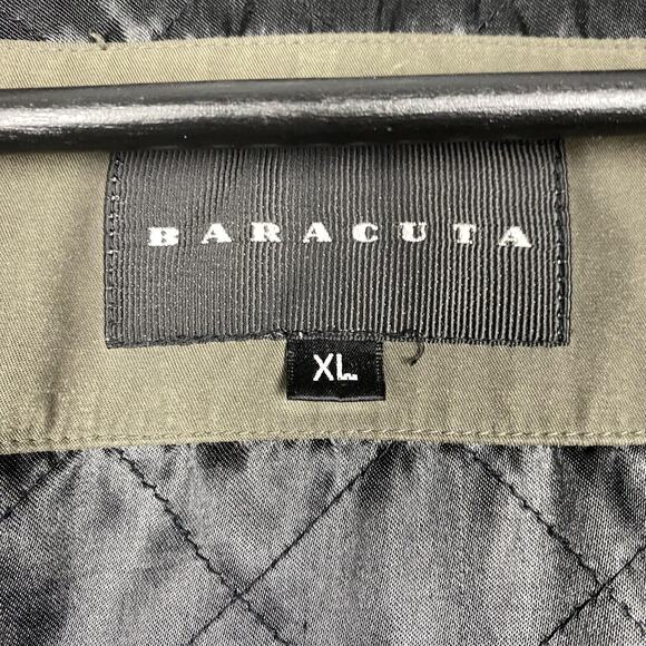 Baracuta Jacket Mens XL Green Quilted Lined Full Zip Coat Removable Liner Parka - Picture 11 of 16